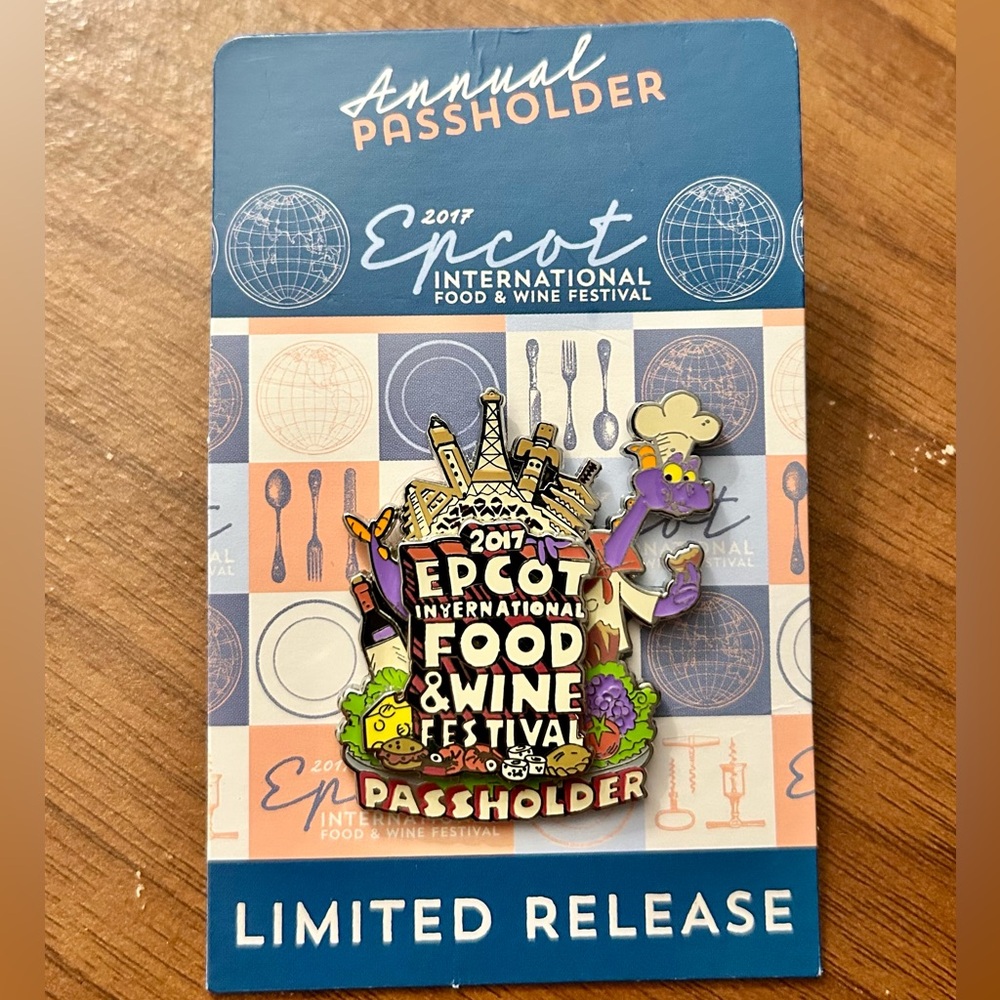 Epcot Food and Wine 2007 Annual Passholder pin 2017 Figment
